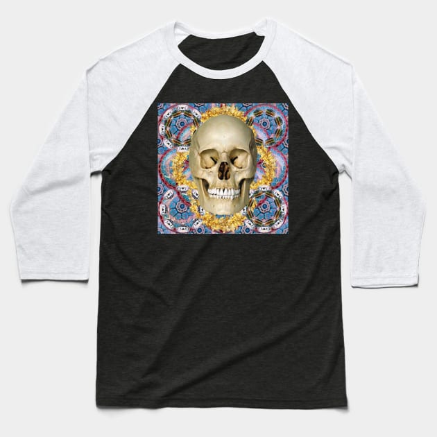 dream skull psychedelia Baseball T-Shirt by STORMYMADE